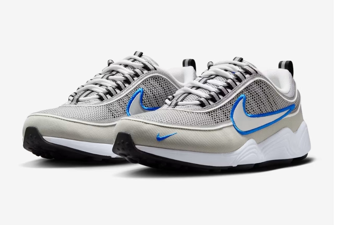 Nike Air Zoom Spiridon "Metallic Silver Signal Blue"