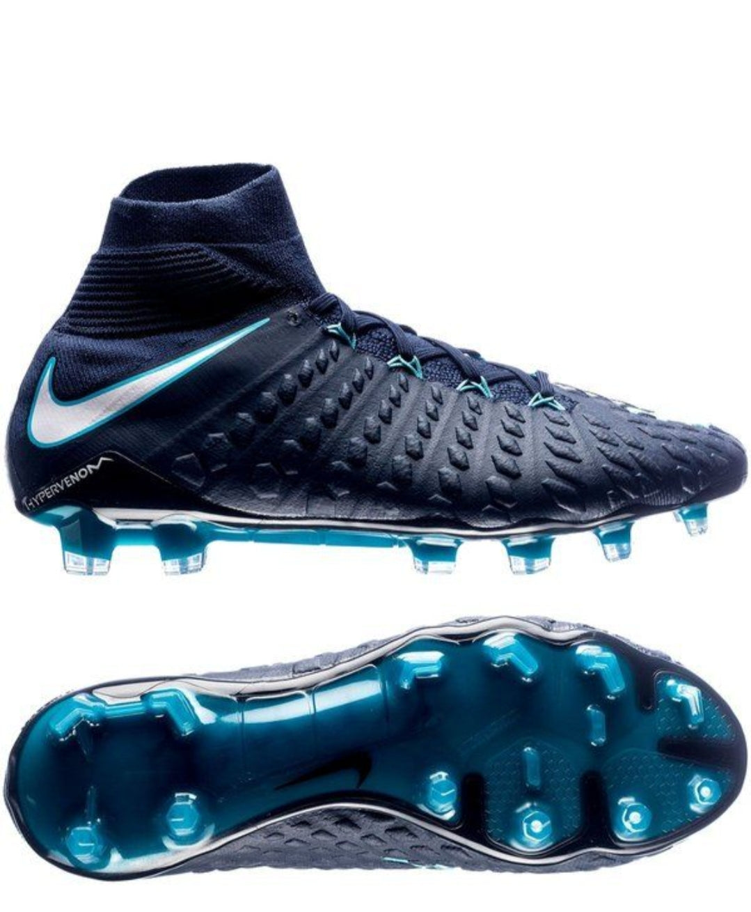 Nike Hypervenom Phantom 3 DF FG Ice Obsidian White Gamma Blue Topkickscy