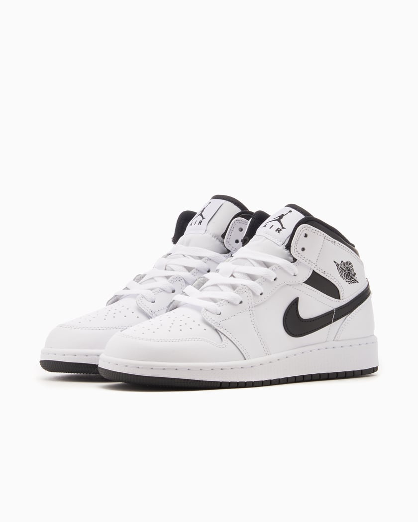Air Jordan 1 Μεσαίο Λευκό-Μαύρο