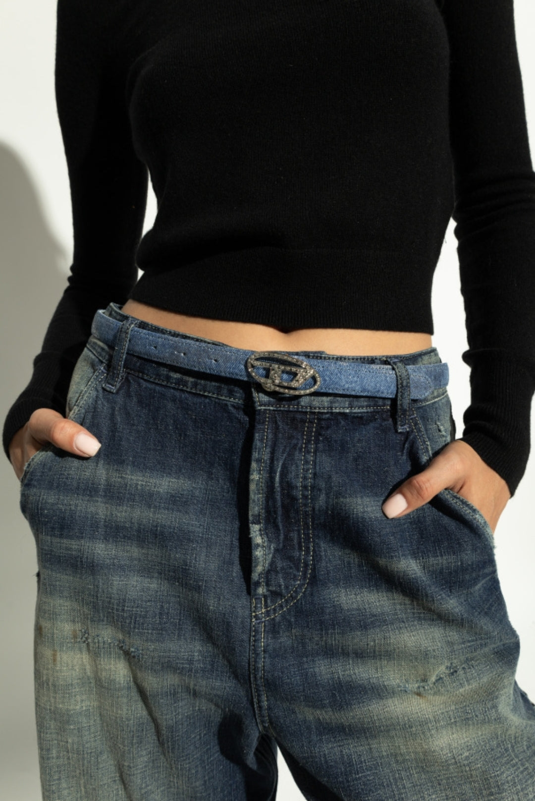 Ζώνη Diesel B-1DR Strass