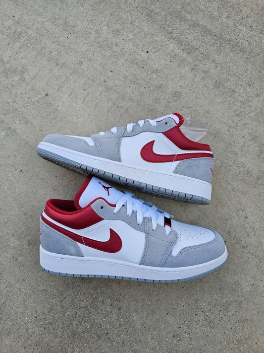 Air Jordan 1 Low " Light Grey Gym Red"