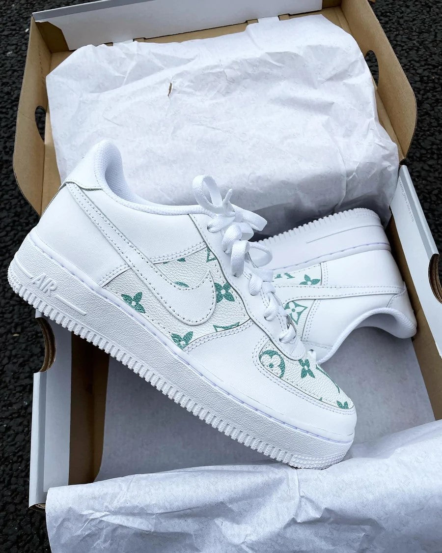 Nike AF1 προσαρμοσμένο "LV Green"