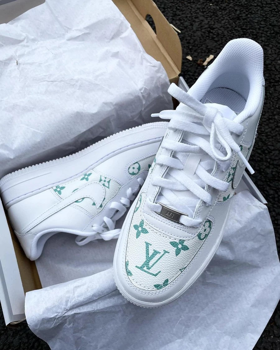 Nike AF1 προσαρμοσμένο "LV Green"