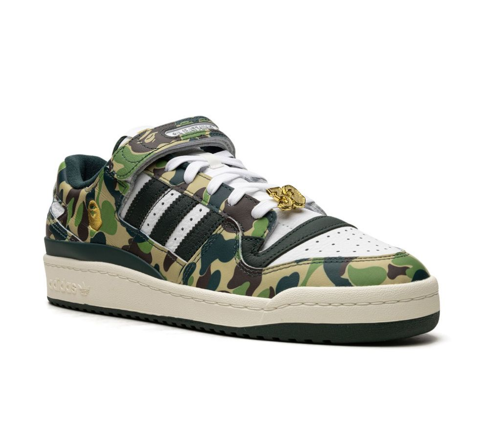 Adidas x Bape Forum Low "30th Anniversary Green Camo"