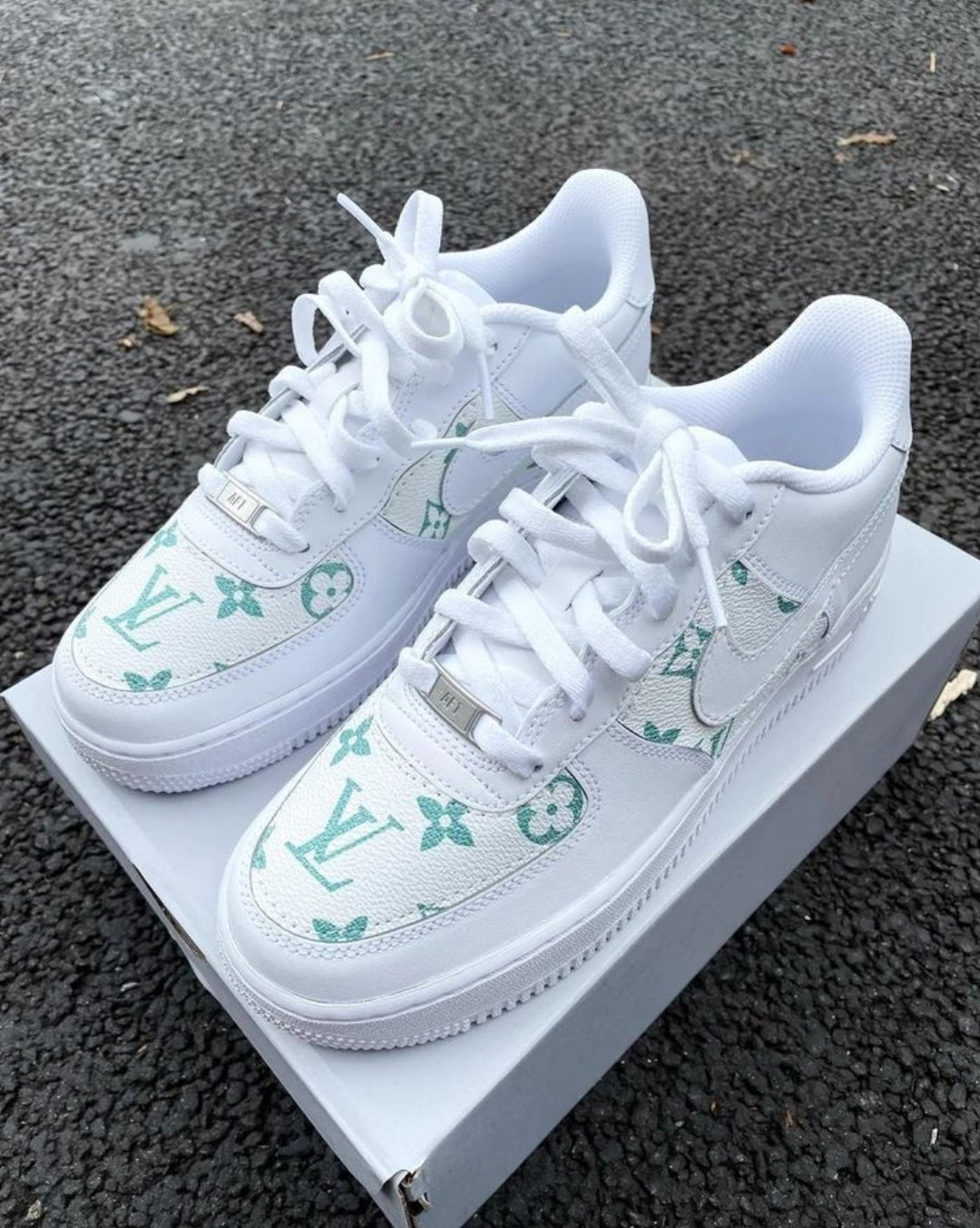 Nike AF1 προσαρμοσμένο "LV Green"