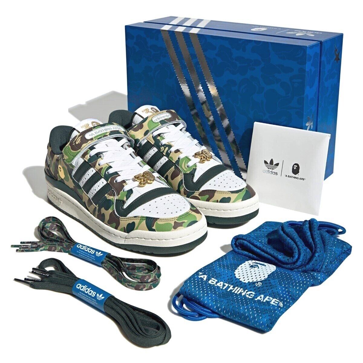 Adidas x Bape Forum Low "30th Anniversary Green Camo"