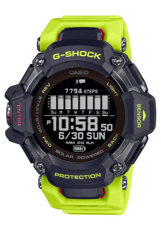 CASIO G-Shock G-Squad Bluetooth Lime Rubber Strap