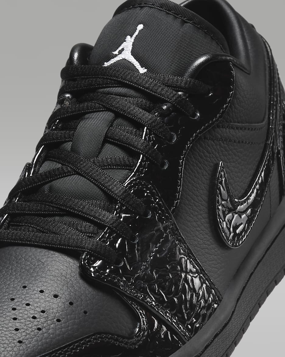 Air Jordan 1 Low "Black Croc"