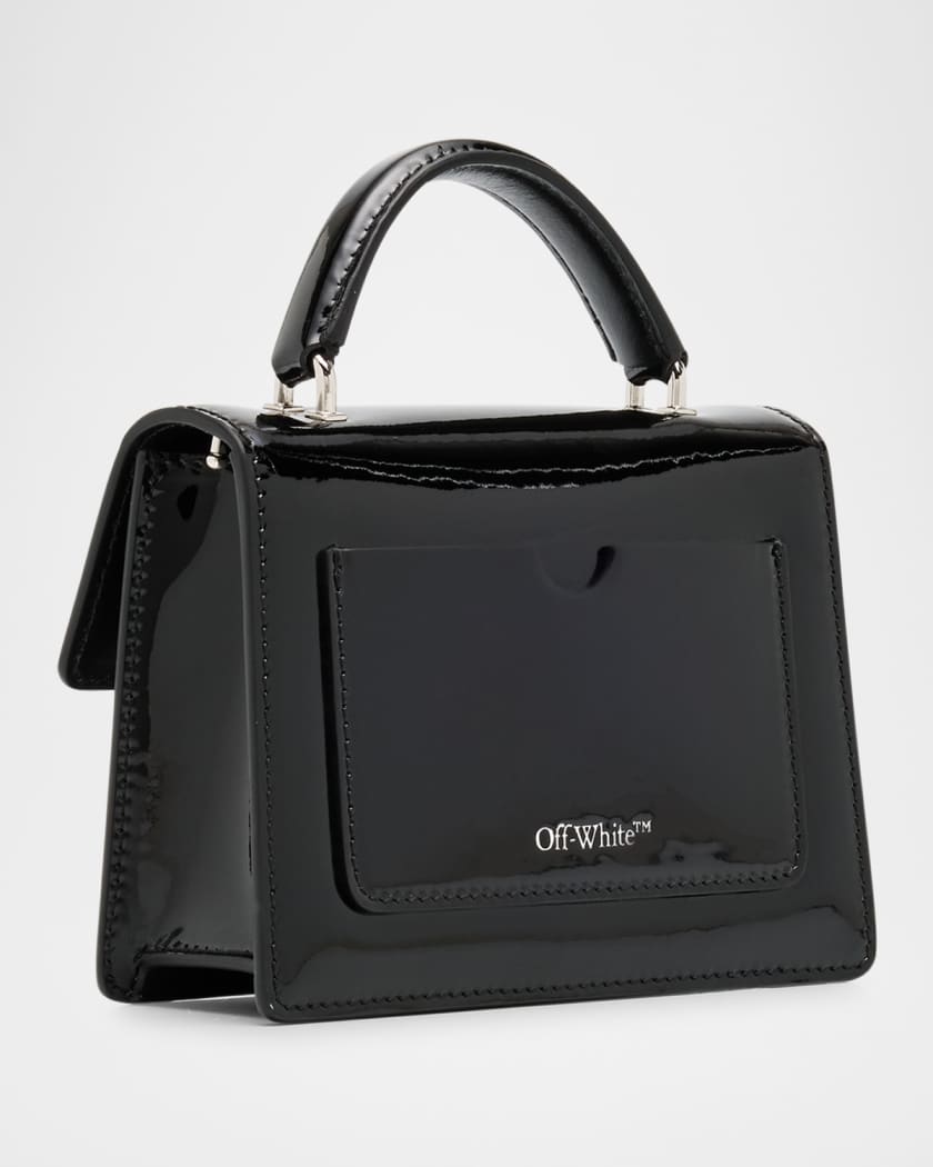 Off-White Jitney Baby Patent Leather Top-Handle Bag