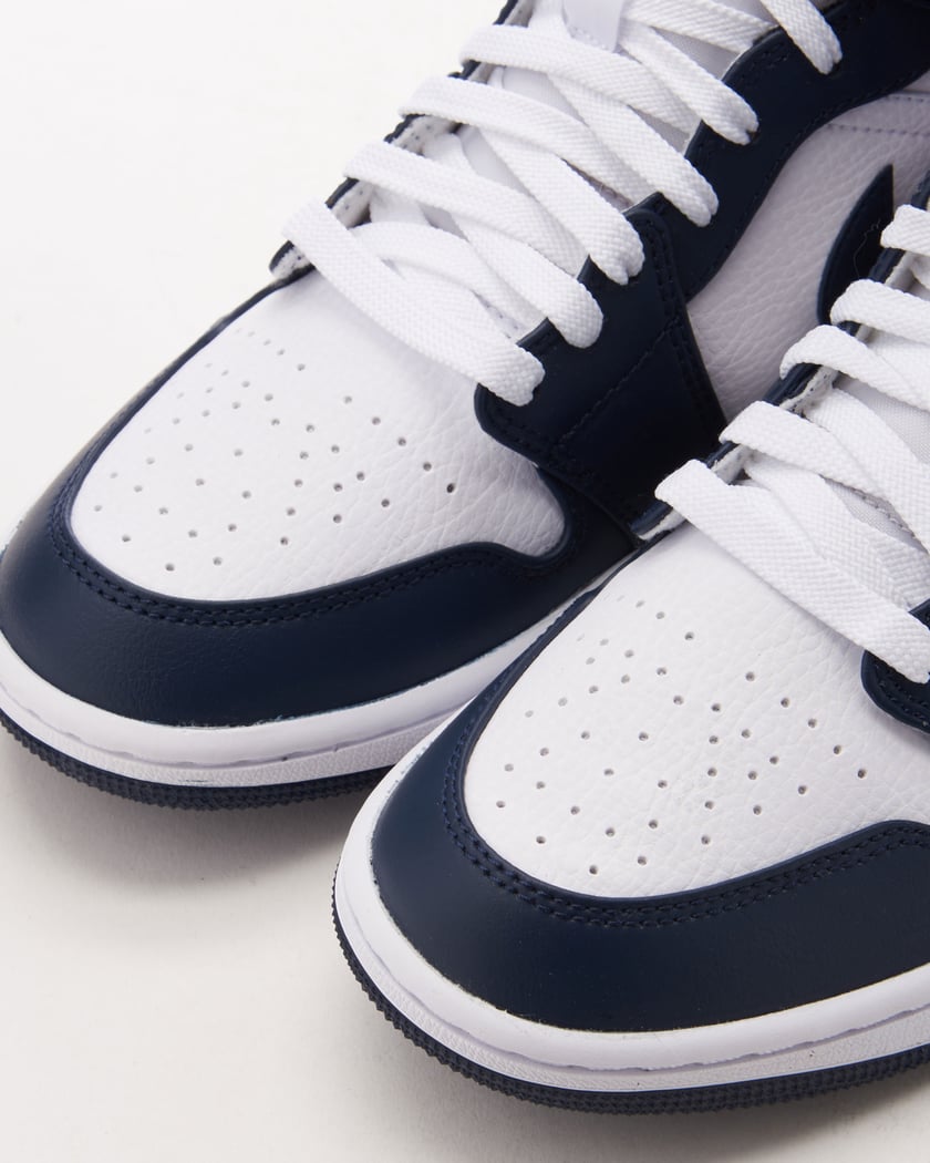 Air Jordan 1 Mid "White Metallic Gold Obsidian"