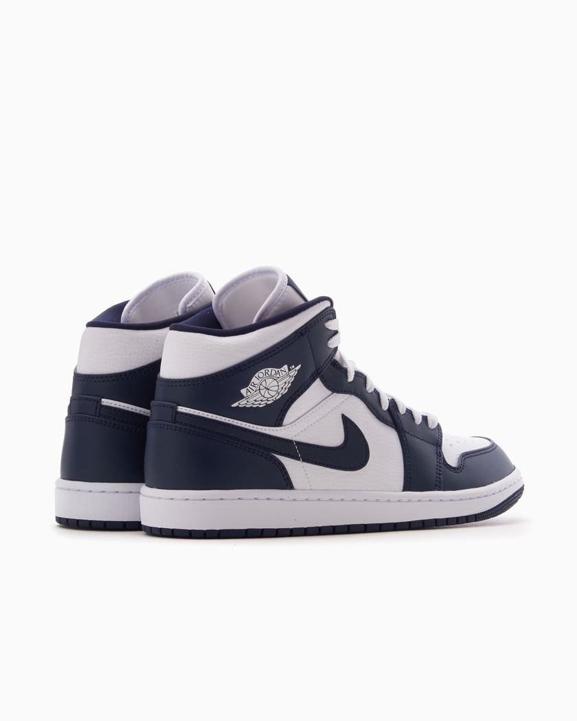 Air Jordan 1 Mid "White Metallic Gold Obsidian"