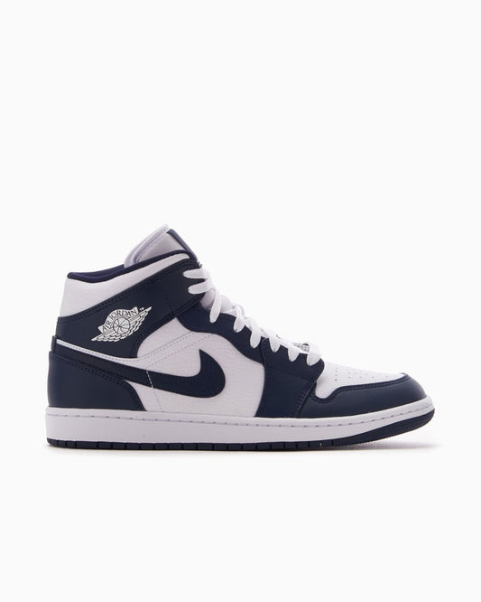 Air Jordan 1 Mid "White Metallic Gold Obsidian"