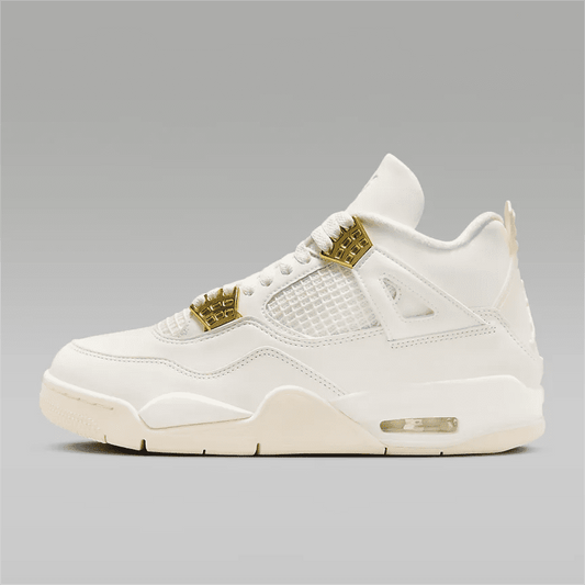 Air Jordan 4 Retro "Λευκός μεταλλικός χρυσός"