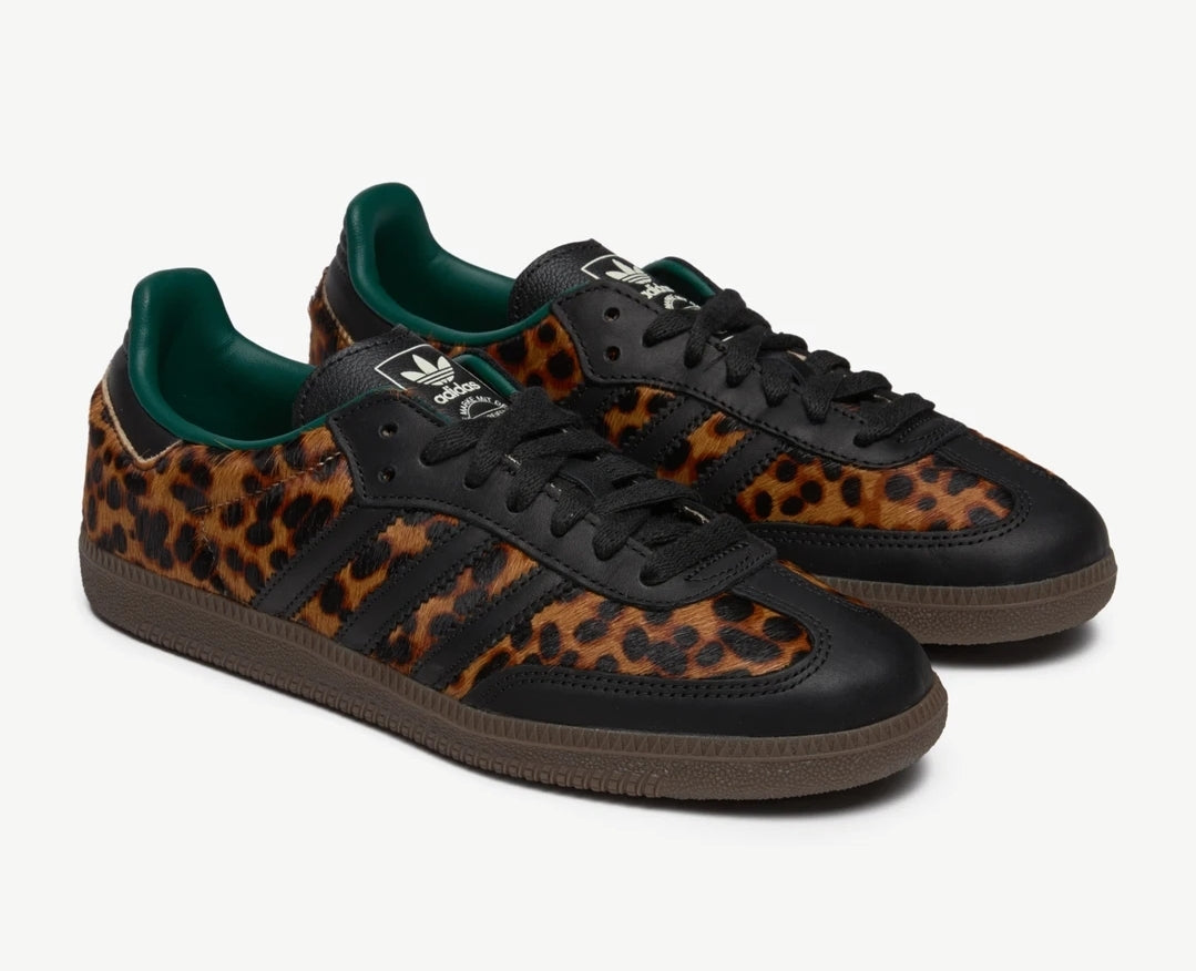 Adidas Samba Leopard Black Green