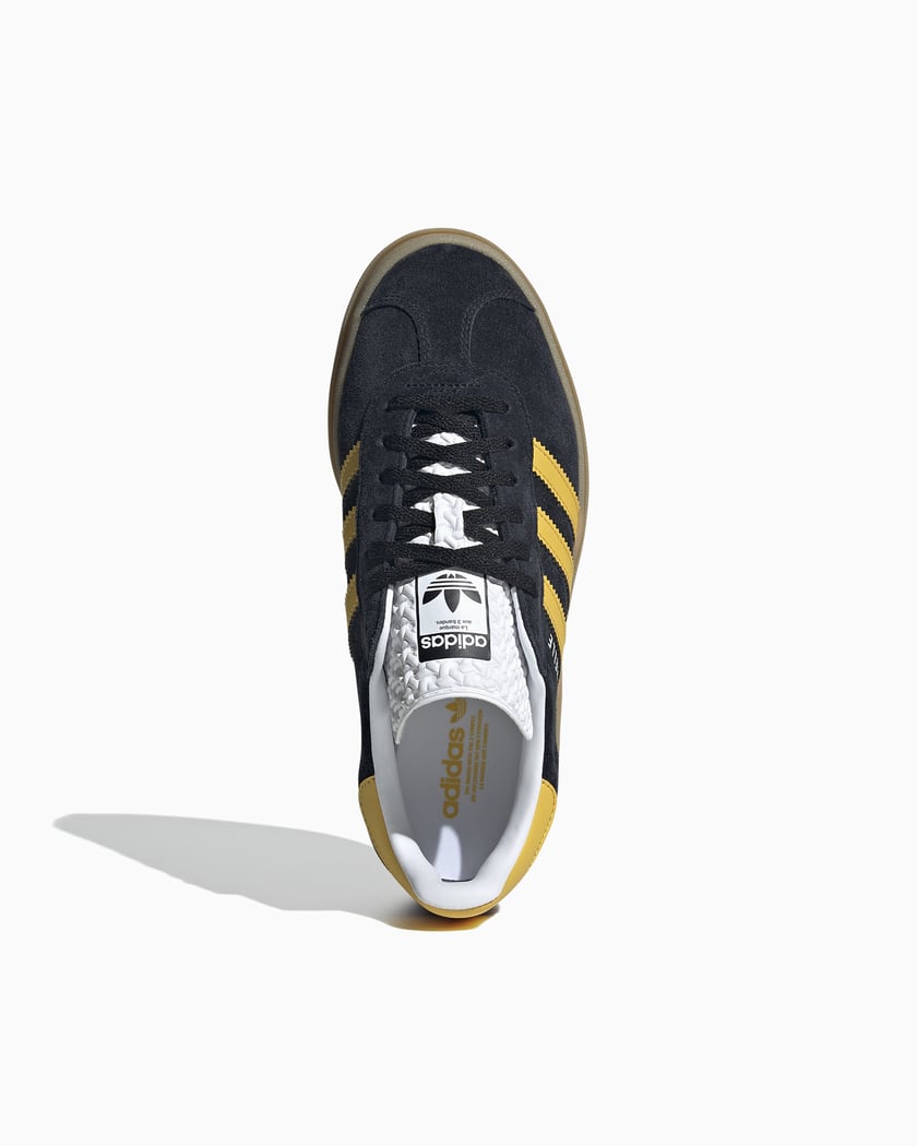 Adidas Gazelle Bold Black Gold Gum