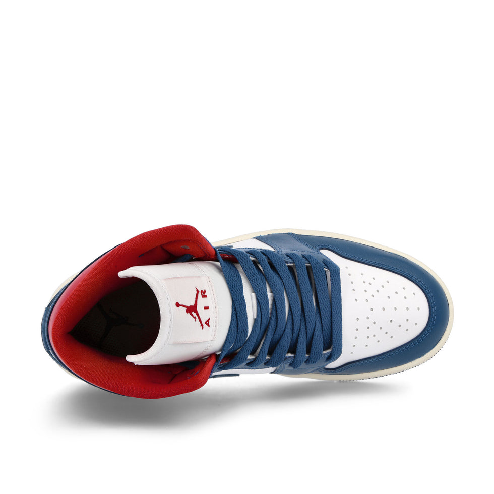 Air Jordan 1 Mid "White French Blue Red"