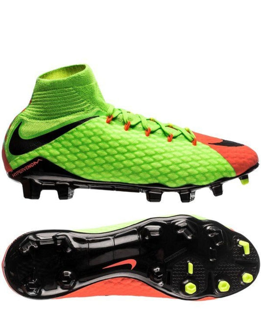 Nike Hypervenom Phatal 3 DF FG Radiation Flare - Electric Green/Black/Hyper Orange