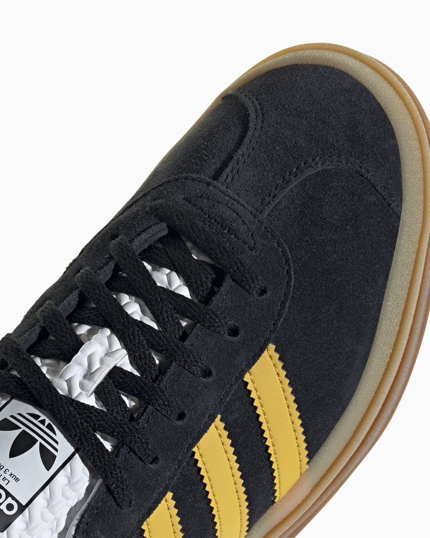 Adidas Gazelle Bold Black Gold Gum