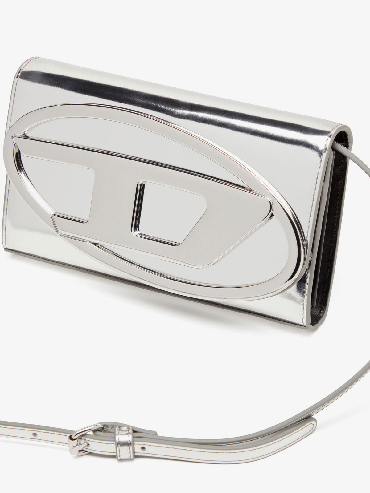 Diesel Mirrored leather shoulder bag