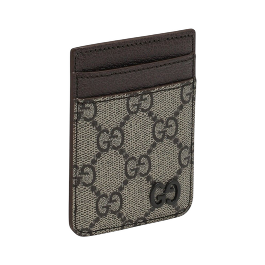 Gucci GG Supreme Brown Card Wallet