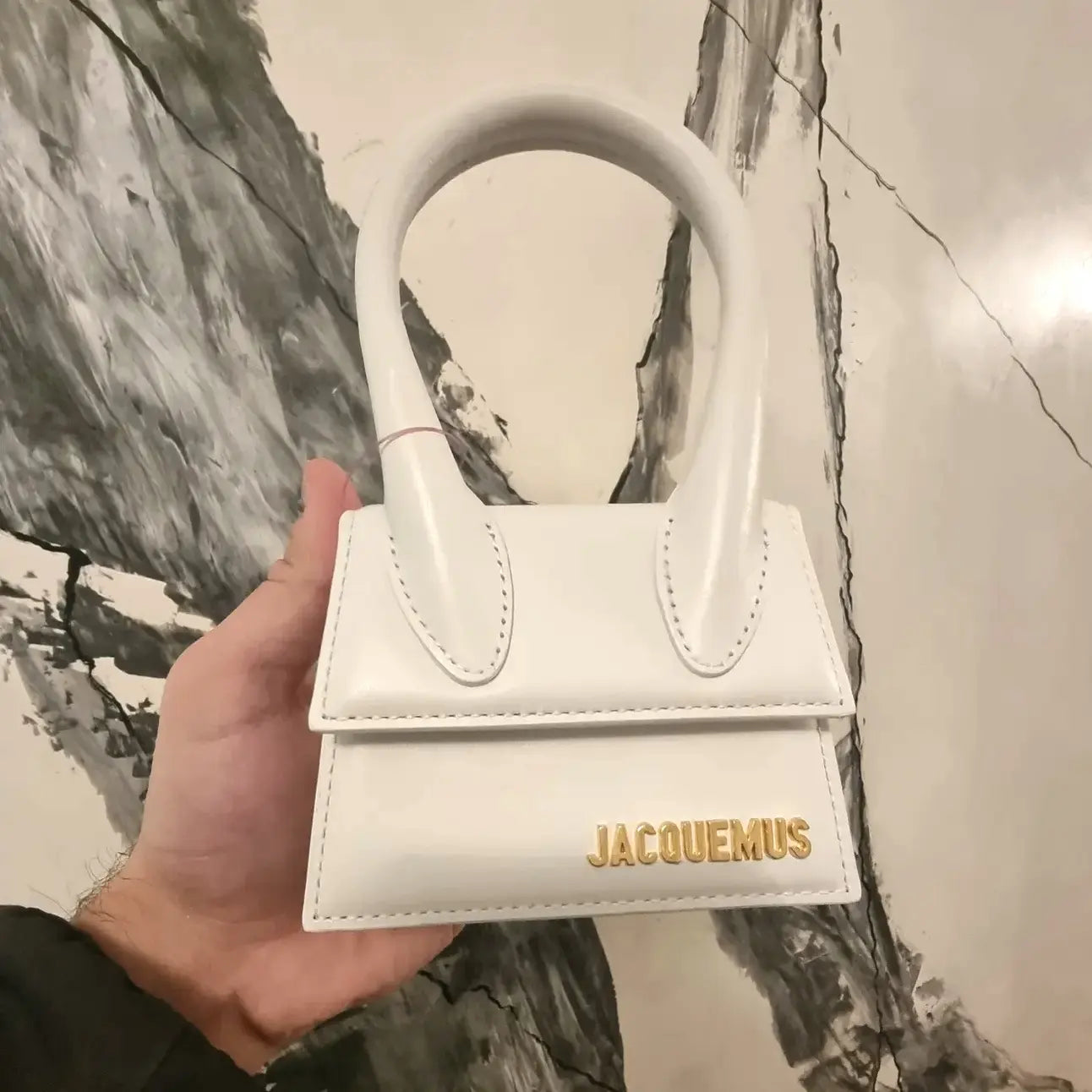 Jacquemus mini bag white/gold