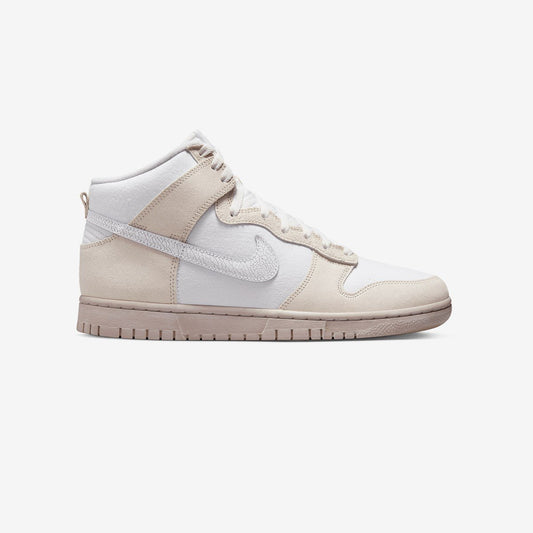 Nike Dunk High EMB Cracked Leather White Tan