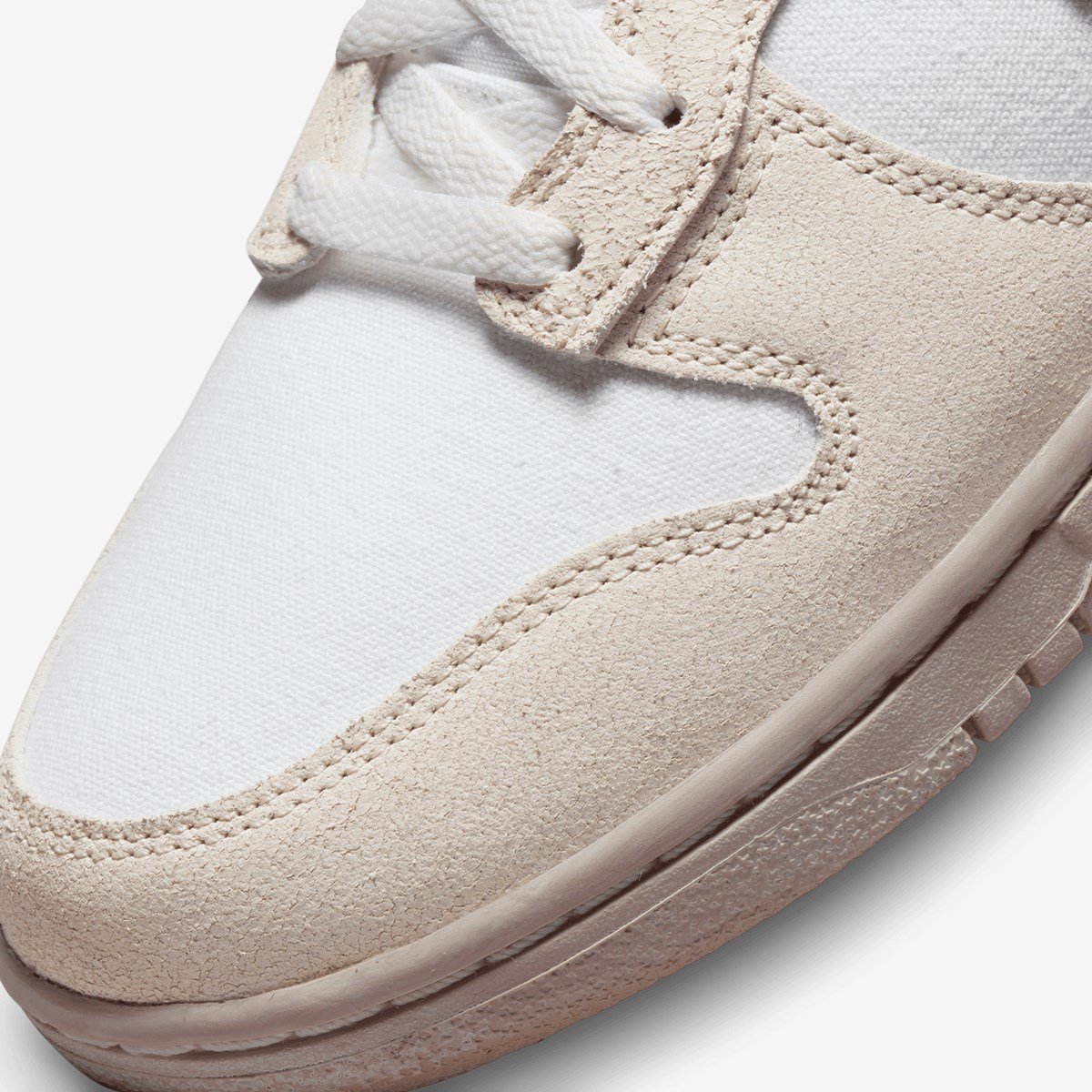 Nike Dunk High EMB Cracked Leather White Tan